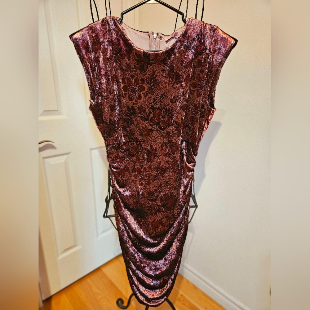 NWT Velvet Rushed Mini Dress - Picture 5 of 9